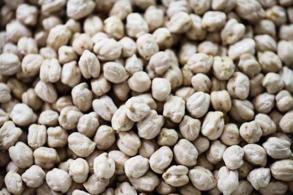 Closeup of chickpeas legumes